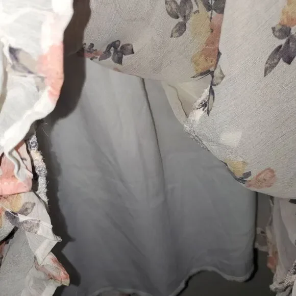 J FOR JUSTIFY CREAM CIRAL AND GRAY FLORAL PRINT DRESS SIZE 3X - Picture 4 of 6